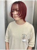 切りっぱなしボブ/ブルーブラック/ミニボブ/似合わせカット