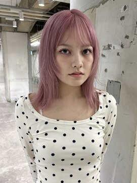 ロジ(loji) キャンディピンク×顔まわりカット