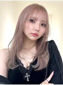 美髪/ワイドバング/外ハネボブ/ホワイトブロンド[名古屋駅/名駅]
