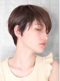 ショート・ボブ/丸顔/前髪あり/絶壁解消/30代/40代/50代/くびれ