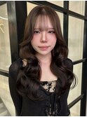 透明感ブラウン×レイヤーカット