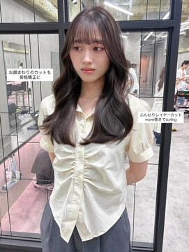 ザ パス 大名店(the path) オリーブグレージュ/ウェーブヘア/ふんわりレイヤー