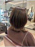 くびれヘアレイヤーボブ切りっぱなしボブ
