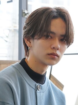 men's salon L-MARK 四条烏丸【12月 NEW OPEN(予定)】 センターパート/ニュアンスパーマ/カルマパーマ/メンズ/眉毛