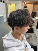 爽やか無造作ツイストスパイラルメンズマッシュ