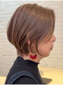 横浜西口オージュア大人丸みショートボブ似合わせ透明感カラー