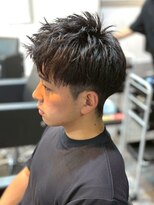 ニアウ 新宿(Niau) MEN’S/リバースセンターパート/ニュアンスパーマ/新宿