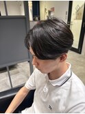 曲がる縮毛矯正/センターパート/メンズ