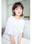 くしゅっとシアーなワイドバングボブパーマ◎・・YOSHIBA