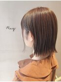 『RayKyoto』柔らかいラベンダーベージュぱっつんボブ☆