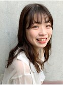 アッシュグレージュ×ナチュラルイヤリングカラー