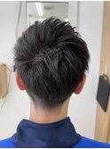 無造作メンズベリーショート☆ツーブロックアッシュブラウン