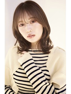 トリッカ 銀座(tricca) くびれミディアム/シースルーバング/韓国ヘア/くびれヘア/顔周り