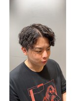 リレーションメンズヘアー(RELATION MEN'S HAIR)&nbsp;刈り上げマッシュ×波巻きパーマ／カルマパーマ／ダークアッシュ