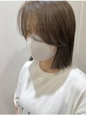 【Lolonois梅田】切りっぱなしボブ☆ベージュカラー(馬越露莉)