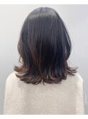 【松戸　石山】外ハネミディアム　くせ毛風　かきあげ前髪