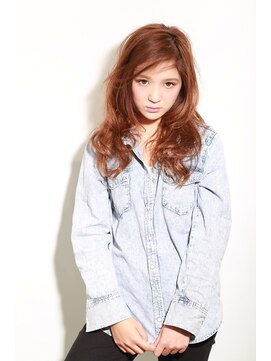 アディクト 東陽町西口(addict) オレンジベージュ＿かきあげ前髪＿韓国カール＿ロング［東陽町］