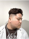 束感刈り上げビジネス七三ツーブロックアップバング１０９１
