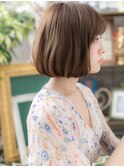 ★ミルクティーアッシュ前下がり大人ボブパーマ20代30代40代★10