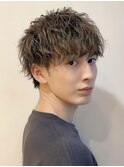 ツイストスパイラルパーマメンズマッシュツイストパーマウルフ