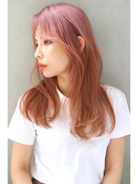 マルフェ 天王寺(marfe) 【marfe】ピンクベージュ＿ブリーチ＿ダブルカラー