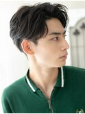 20代30代大人かっこいい七三分けブラックフェザーマッシュG
