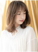 □グレーベージュゆるふわエアリーミディ406川口20代30代40代