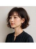 ふんわりパーマ ショートボブ 20代 30代 40代 50代 60代
