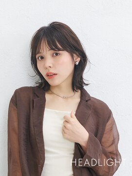 ユルリカ 新宿店(yulrica) ウルフボブレイヤー×小顔×ココアブラウンチャコールグレー黒髪