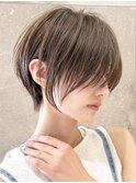 ショートボブ髪型30代40代50代前髪あり前髪無し面長丸顔【西村ss