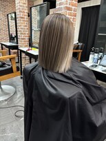 リンク(LinK)&nbsp;バレイヤージュ×ミルクティー×ミディアム