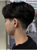 メンズセンターパートニュアンスパーマフェザーパーマ