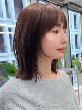 アビーファイブ(ABBEY 5) 大人ボブ銀座レイヤーカット有楽町ミディアムボブベージュ