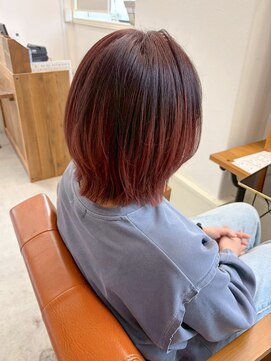 アムレヘアーエタ(amule hair eta) 【amule hair eta】デザインカラー×切りっぱなしボブ