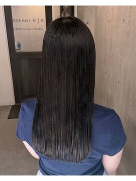 ロッカヘアエジェ(ROCCA hair eje.) ダークパープル暗髪ストレートロング