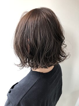 ミラバイグリーン(Mira by green) 【担当JUN】透け感フォギーアッシュx切りっぱなしボブ
