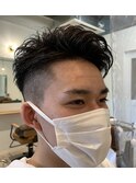メンズパーマショート 2ブロック 30代/40代/50代/南区
