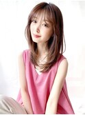 ミディアムレイヤー内巻きスタイル1/田中/心斎橋&難波&なんば