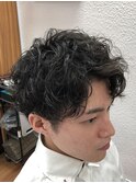 スパイラルMIXパーマ×アップバングマッシュ