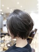【ふんわりショート×グレージュ】