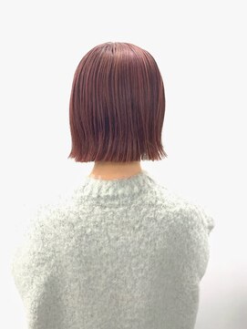 ノイ(noii) ペールピンク×切りっぱなしボブ