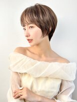 オーバーヘアー 高槻店(over hair) 【La fith】シアーベージュ×丸みショート