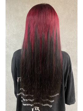 リブレ(Rebre) Red×Black☆☆エクステで作る逆グラデーション*