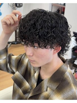 ビカム 名駅(become) 【プードルウルフパーマ】メンズ無造作強めスパイラルくびれ