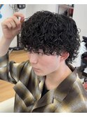 【プードルウルフパーマ】メンズ無造作強めスパイラルくびれ