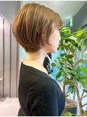 イメチェン/ホワイトブロンド/外ハネボブ/美髪/名古屋/名駅