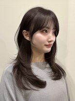 アンカーバイナチュラル(anchor by natural)&nbsp;韓国風/レイヤー/小顔/前髪カット/髪質改善/グレージュ/透明感