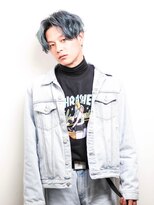 ヘアスタジオハレ(hair studio HALE)&nbsp;メンズ！！センターパート×ターコイズカラー♪