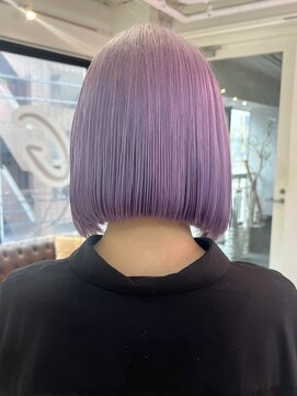 デート 下北沢(DATE) 下北沢ハイトーンカラータッセルボブホワイトブロンドレイヤー◆