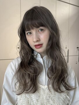 ロンドアンメゾン 原宿(Lond un Maison.) 姫カットレイヤー/くすみベージュ/韓国風巻き/顔周り/前髪/原宿